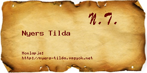 Nyers Tilda névjegykártya